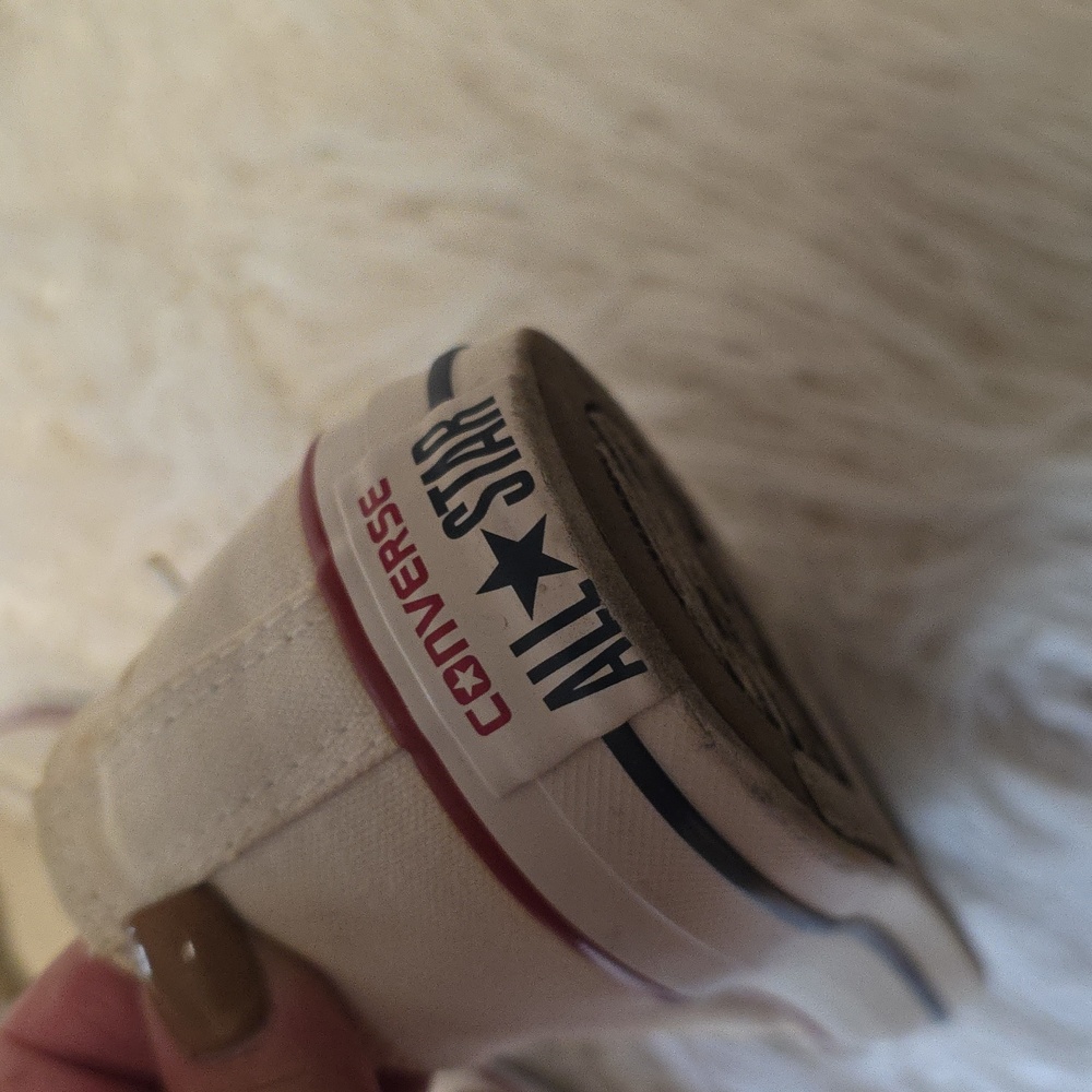 Converse White Sneakers with Red Accents - Picture 2 of 7